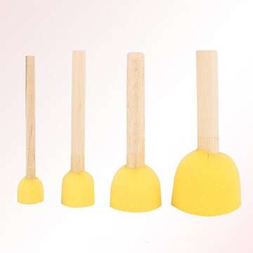 Creative 4Pcs Round Stencil Sponge Paint Brushes Set
