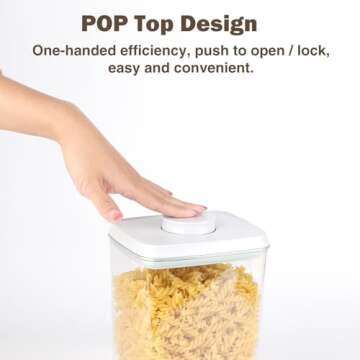 Melovom Pop Food Storage Containers Set Airtight Food Storage Containers with Pop Lids, Kitchen Pant...