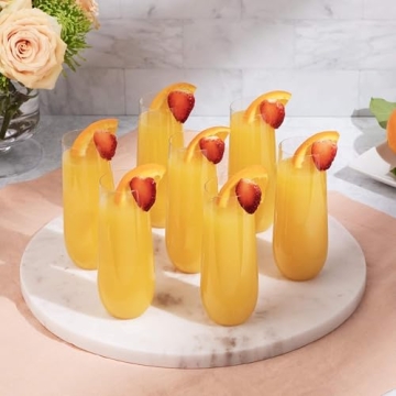 Prestee Stemless Plastic Champagne Flutes - 24 Pack