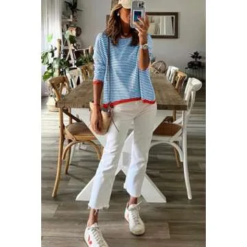 NARURAL Women's Lightweight Cotton Sweater - Versatile Fashion Essential