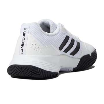adidas Men's Gamecourt 2 Tennis Shoes, White/Core Black/White, 10