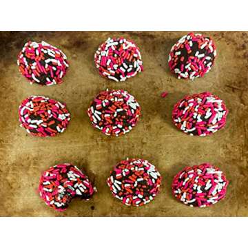 Valentines Day Sprinkles - 2.2 Lb - Pink, Red and White Jimmies - Cookie, Cupcake, Cake Decorating in Bulk