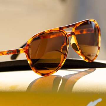 Stylish goodr Amelia Earhart Polarized Aviator Sunglasses