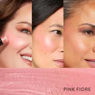 LAURA GELLER NEW YORK Italian Marble Blush Makeup Stick | Cream Finish Marbleized Blush for Cheeks, Pink Fiore