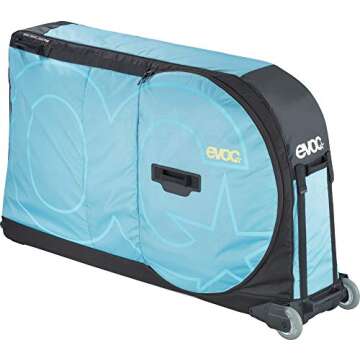 EVOC Bike Travel Bag Pro, Aqua Blue, Includes Bike Stand, Clip-On Wheel 2.0 and Frame Pad