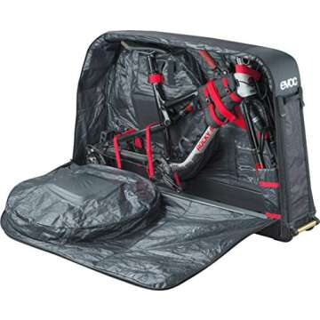 EVOC Bike Travel Bag Pro, Aqua Blue, Includes Bike Stand, Clip-On Wheel 2.0 and Frame Pad