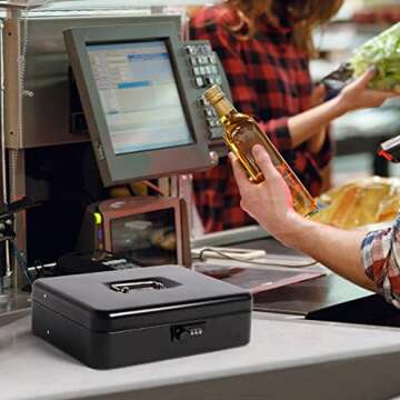 Kasten Cash Box with Combination Lock for Secure Storage