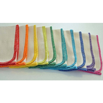 Eco-Friendly Double Thick Unpaper Towels in Rainbow Colors