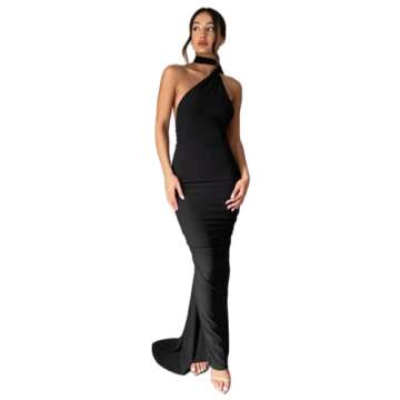 Elegant Women's One Shoulder Maxi Dress for Summer