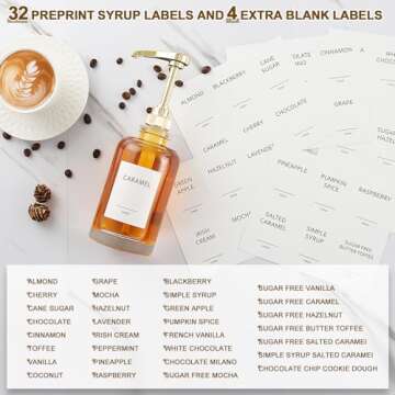 ALPIRIRAL Coffee Syrup Dispenser, Glass Syrup Pump Dispenser for Coffee Bar Accessories, Maple Syrup Bottles with Tray, Simple Syrup Bottles with 1/4oz Large Capacity Gold Pump, 3 Pack 16.9 Fl oz