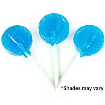 Oh! Nuts Hard Candy Lollipops in Blue Color | Premium Lolly Varieties in 1-Pound Party Bag of Kosher Lollies for Kids’ Birthdays, Halloween and Office Sweets| Individually Wrapped Suckers
