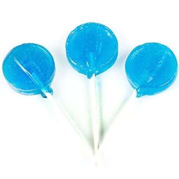 Oh! Nuts Hard Candy Lollipops in Blue Color | Premium Lolly Varieties in 1-Pound Party Bag of Kosher Lollies for Kids’ Birthdays, Halloween and Office Sweets| Individually Wrapped Suckers