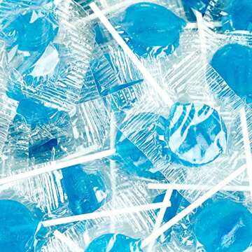 Oh! Nuts Hard Candy Lollipops in Blue Color | Premium Lolly Varieties in 1-Pound Party Bag of Kosher Lollies for Kids’ Birthdays, Halloween and Office Sweets| Individually Wrapped Suckers