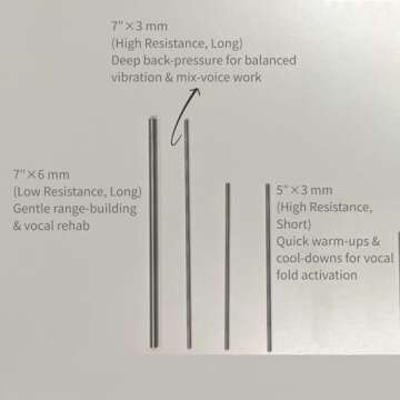 Singing Straws for Vocal Training - 4 Voice Straws with Brush