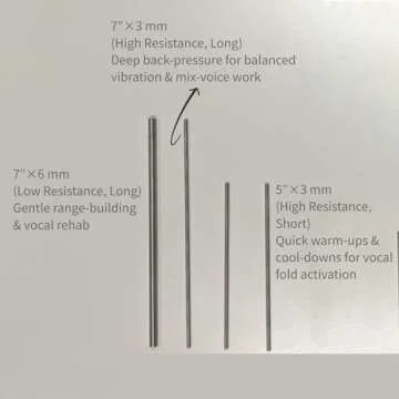 Singing Straws for Vocal Training - 4 Voice Straws with Brush