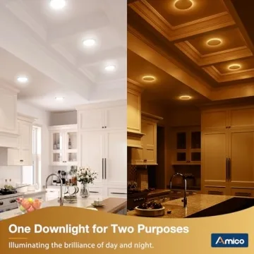 Amico 12 Pack LED Recessed Ceiling Lights - 6"
