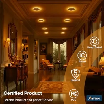 Amico 12 Pack LED Recessed Ceiling Lights - 6"