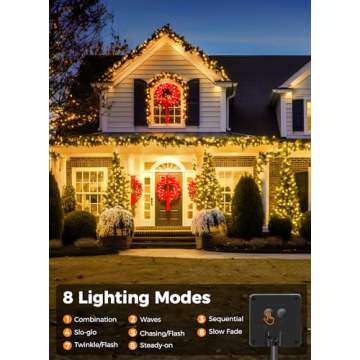 Minetom Solar String Lights 40FT with 8 Lighting Modes