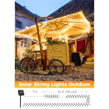 Minetom Solar String Lights 40FT with 8 Lighting Modes