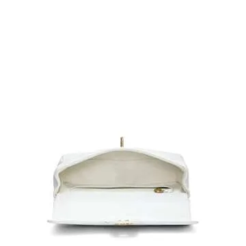 Chanel, Pre-Loved White Quilted Lambskin Top Handle Set, White