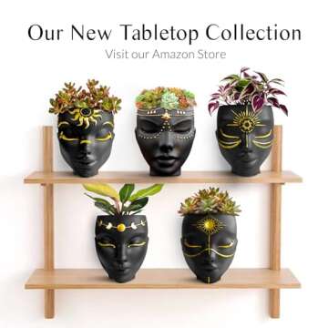 Bossa Linda Face Wall Planter | 7 Colors Avail | Unique Plant Lover Gifts for Indoor Wall Decor | Perfect for Succulent Gifts, Plant Gifts for Women, or Planter Calma Design, Terracotta