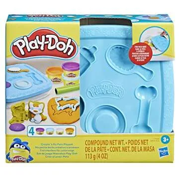 Play-Doh Create ‘n Go Pets Playset, 4 Colors & Storage Container, Animal Toy Sets, Easter Basket Stuffers, Preschool Toys, Kids Arts & Crafts, Ages 3+