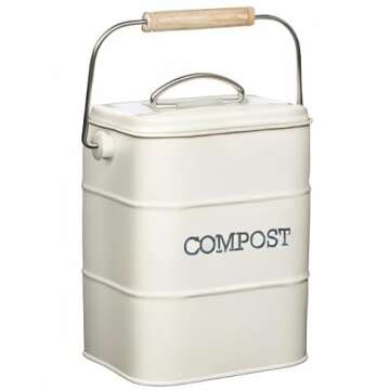 Stylish KitchenCraft Antique Cream Compost Bin for Every Kitchen