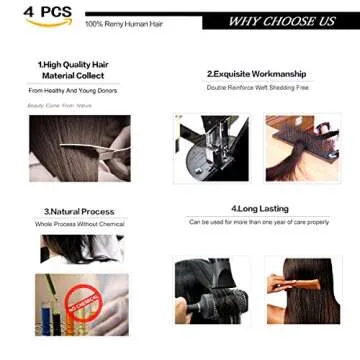 GEELOOK Clip in Hair Extensions Real Human Hair 20 Inch Jet Black #1 Color Double Weft 100% Remy Human Hair Thick Long Soft Silky Straight 4pcs 10clips for Women 70grams