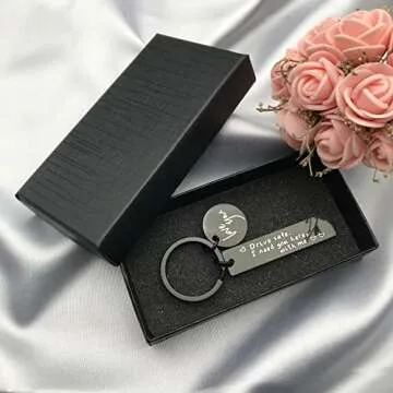 Drive Safe Keychain Gifts for Boyfriend, Husband, Dad