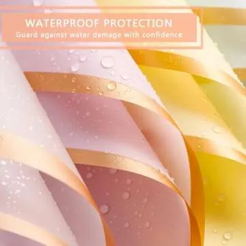 BBJ WRAPS Waterproof Floral Wrapping Paper Sheets Fresh Flowers Bouquet Gift Packaging Korean Florist Supplies, 20 Sheets (Pink)