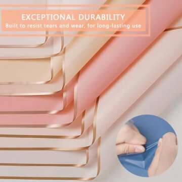 BBJ WRAPS Waterproof Floral Wrapping Paper Sheets Fresh Flowers Bouquet Gift Packaging Korean Florist Supplies, 20 Sheets (Pink)