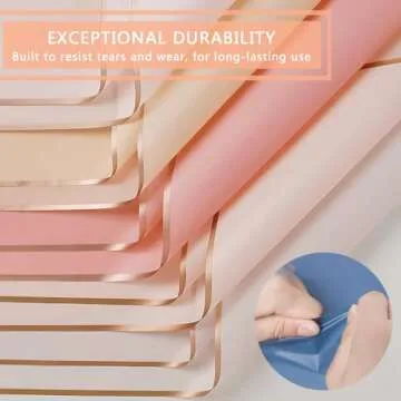 BBJ WRAPS Waterproof Floral Wrapping Paper Sheets Fresh Flowers Bouquet Gift Packaging Korean Florist Supplies, 20 Sheets (Pink)