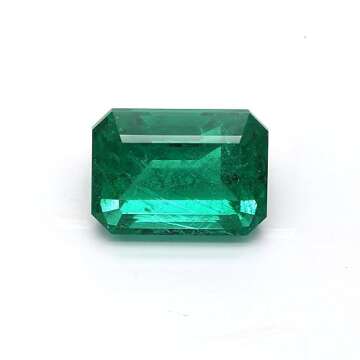 6.34 Carat Loose Natural Emerald, Viv Green Color, EM Shape, GRS Certified (2022-087068), Real Emerald, Natural Stones For Jewelry Making, Loose Gemstones, Precious Stones, Gift For Her Rare Gift