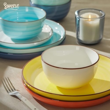 Sweese 18-Piece Dinnerware Set - Durable & Stylish Dinner Plates