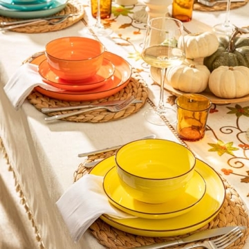 Sweese 18-Piece Dinnerware Set - Durable & Stylish Dinner Plates