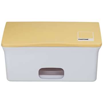 Ubbi Pantone Yellow Baby Wipes Dispenser - One-Handed Easy Access Case with Weighted Plate, Keeps Wi...