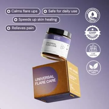 Universal Flare Care | Relief for 97% of Skin Issues | Cysts, Inflamed Skin, Hidradenitis Suppurativa, Abscesses, Impetigo | All Natural Flare Up Solution With Propolis & Egg Yolk Extract 4 oz