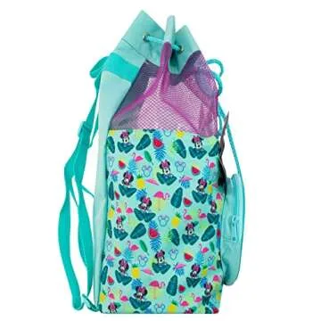 Disney Minnie Mouse Swim Bag | Girls Backpack With 3D Ears