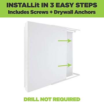 HIDEit Mounts X1X Wall Mount for Xbox One X - Made in USA White Steel Mount for Xbox One X White to Safely Store Your Xbox One X Near or Behind TV