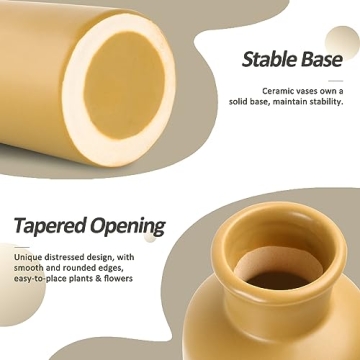 Eyamumo Ceramic Vase Set of 3 for Home Decor Accents