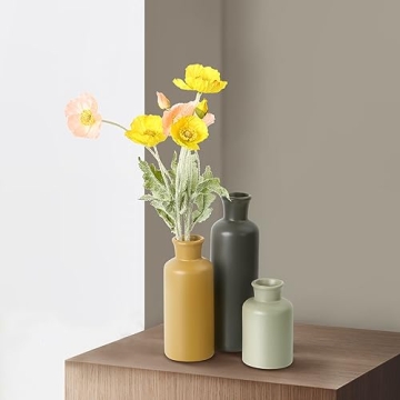 Eyamumo Ceramic Vase Set of 3 for Home Decor Accents