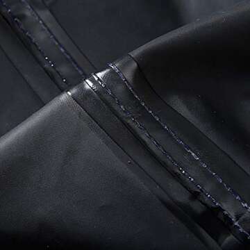 HLLMAN Rain Coat for Mens Ponchos with Hoods,Rainwear Waterproof Rain Jacket Long Sleeve Raincoat Lightweight Black Windbreaker (XXL-Large)