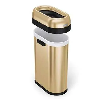 simplehuman Slim Open Top 50L Trash Can for Commercial Use