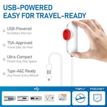 VMstr 6 Pack Vacuum Storage Bags for Travel, Compression Packing with USB Powered Electric Pump, Vac...