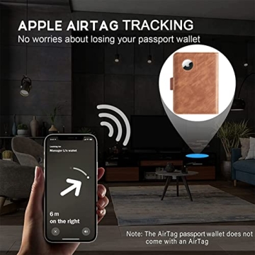Passport Wallet with AirTag Holder for Stylish Travelers