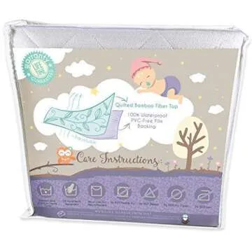 Organic Bamboo Waterproof Crib Mattress Protector by Baby&Brooke