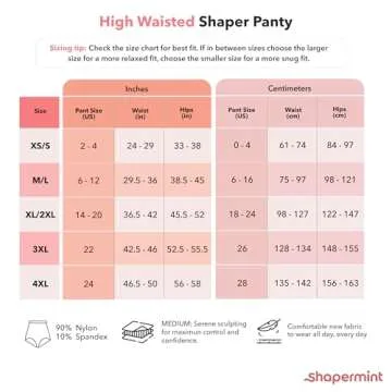 SHAPERMINT Shapewear Tummy Control Panty - High-Waisted Shapewear for Women, Body Shaper Tummy Contr...