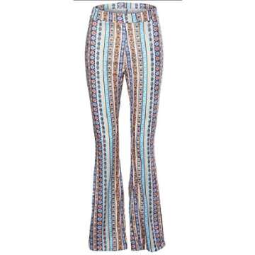 Boho High Waist Stretchy Bell Bottom Pants for Women