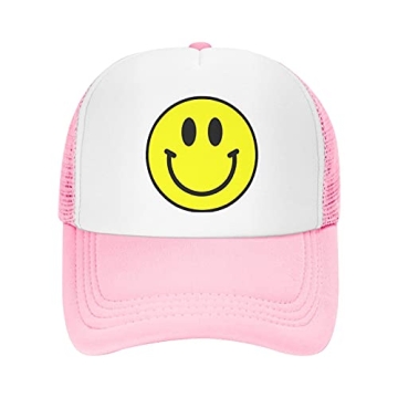 SeanAshby Yellow Smile Adjustable Trucker Cap for Women