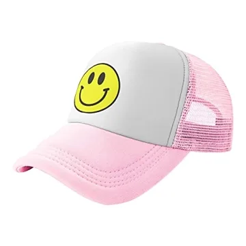 SeanAshby Yellow Smile Adjustable Trucker Cap for Women
